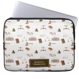 Capa Para Notebook Lei Escala Gavel Padrão Antiquado Jurídico