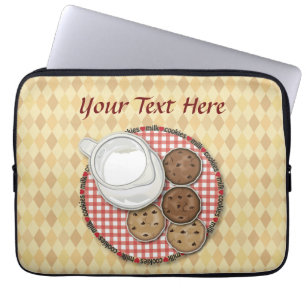 Capa Para Notebook Leite customizável e biscoitos