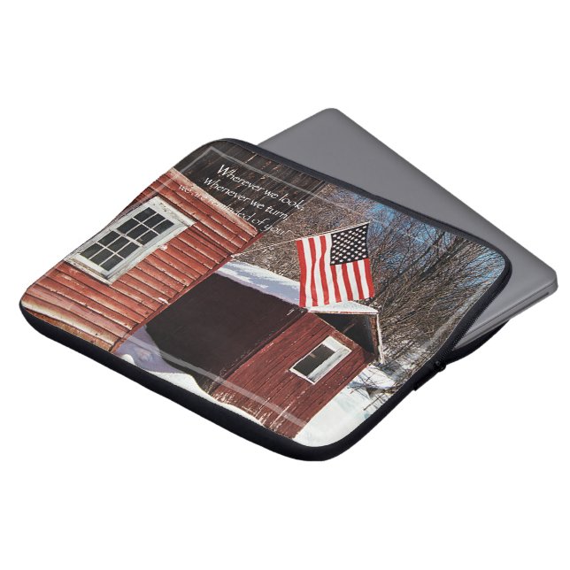 Capa Para Notebook Lembretes Patrióticos do Barn Flag (Frente Topo)