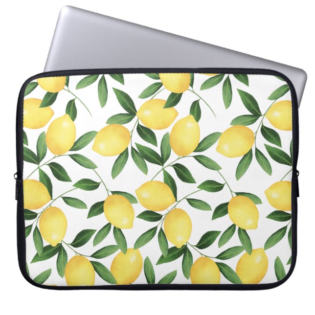 CAPA PARA NOTEBOOK LEMÕES DE COR DE ÁGUA (Frente)