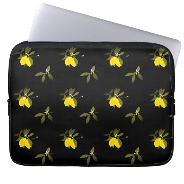 Capa Para Notebook Lemons and flowers (Frente)