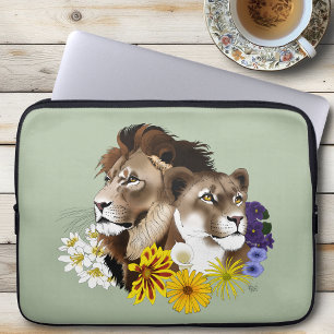 Capa Para Notebook Leoa Floral Verde 
