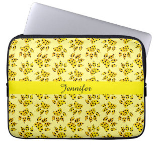 Capa Para Notebook Leopard Paw Print Patterno Add Name