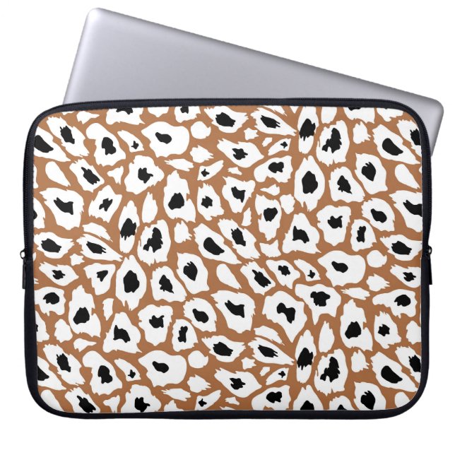 Capa Para Notebook Leopard Print: Design de animais africanos. (Frente)
