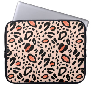 Capa Para Notebook Leopardo abstrato de aquarela. Padrão de impress
