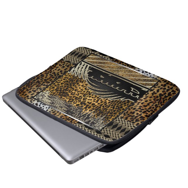 Capa Para Notebook Leopardo Africano em Movimento (Frente Inferior)