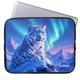 Capa Para Notebook Leopardo-da-neve atordoante em Mountain Rock