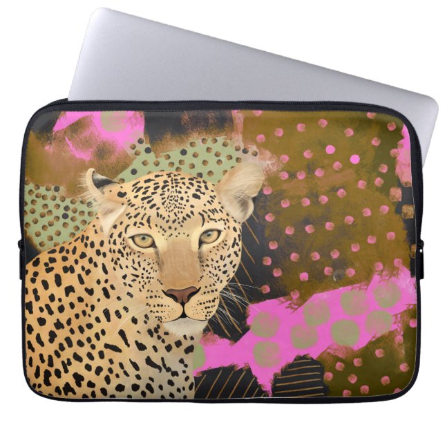 Capa Para Notebook Leopardo Mesmerizado (Frente)