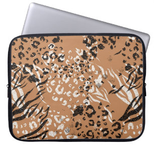 Capa Para Notebook Leopardo moderno. Padrão. Plano de Fundo. Naturez