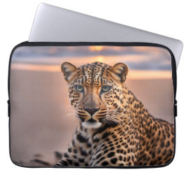 Capa Para Notebook Leopardo na praia