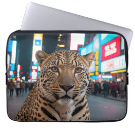 Capa Para Notebook Leopardo na Times Square