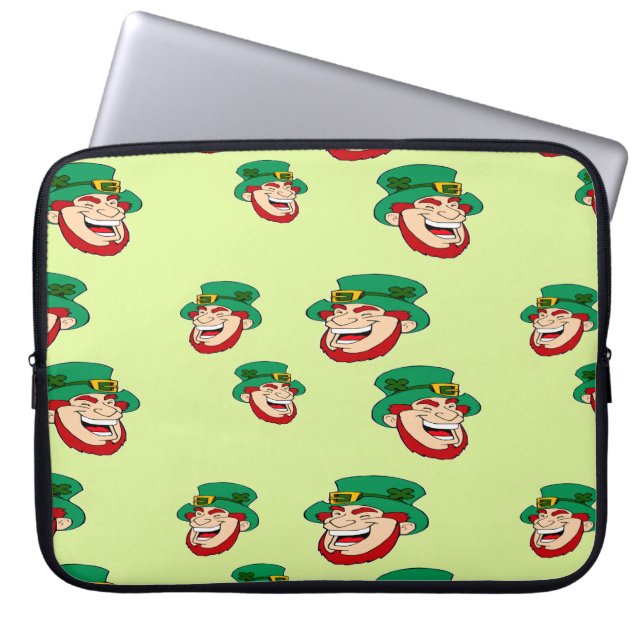 Capa Para Notebook Leprecaes riscando em verde-claro (Frente)