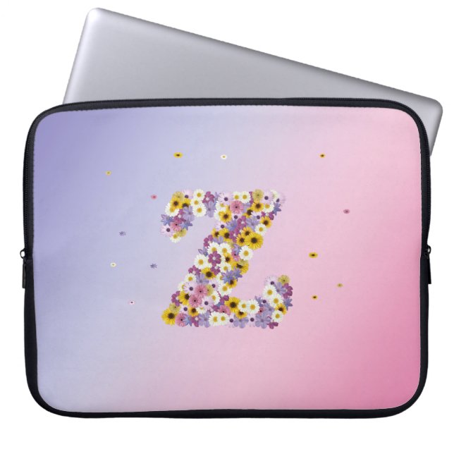 Capa Para Notebook Letra de Flor z (Frente)