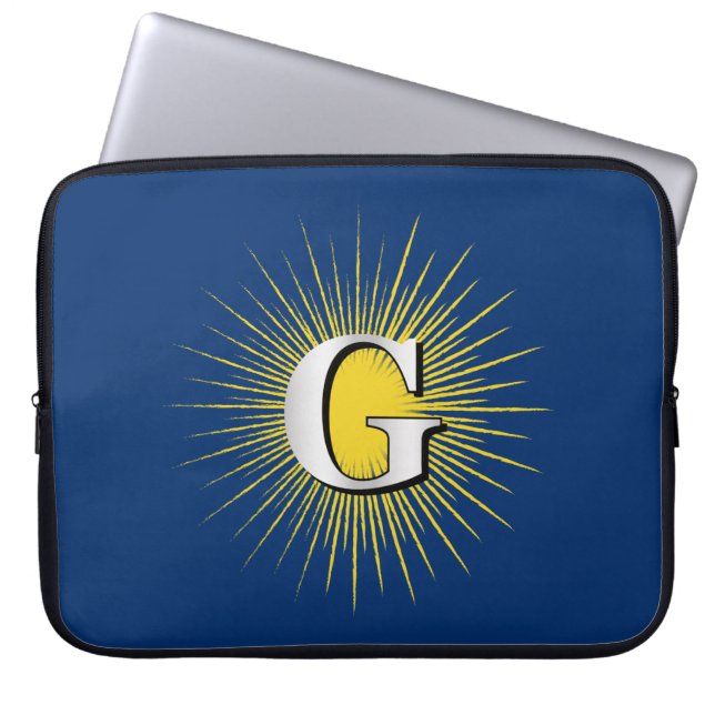 Capa Para Notebook Letra G - símbolo masculino (Frente)