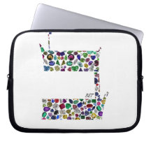 Letra hebraica BET feita com pedras magnéticas