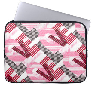 Capa Para Notebook Letra Magenta Geométrica de Amor