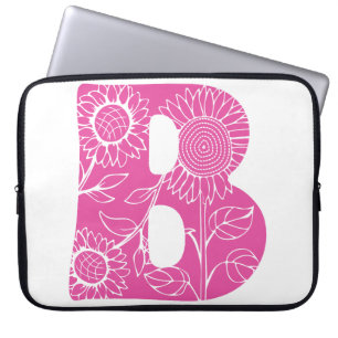 Capa Para Notebook Letra maiúscula B monograma floral