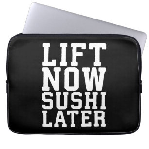 Capa Para Notebook Levante Agora, Sushi Mais Tarde - Carbs - Engraçad