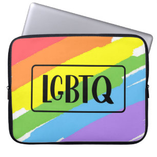 Capa Para Notebook LGBTQ Brushstrokes Arco-Íris