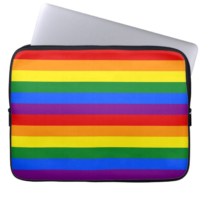 Capa Para Notebook LGBTQ+ Rainbow Flag Stripes for Pride Month -  (Frente)