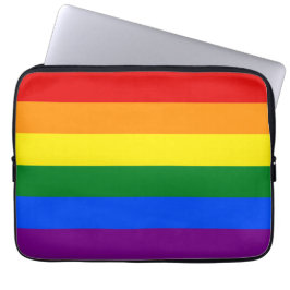 Capa Para Notebook LGBTQ+ Rainbow Flag Stripes for Pride Month - 
