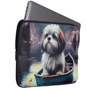 Capa Para Notebook Lhasa Apso em um Paddle: Uma Aventura Cênica