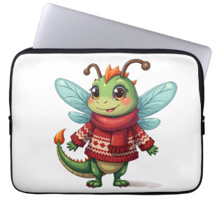 Capa Para Notebook Libélula de Natal Aconchegante