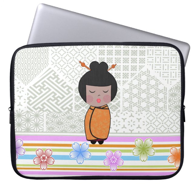 Capa Para Notebook libélulas kokeshi (Frente)