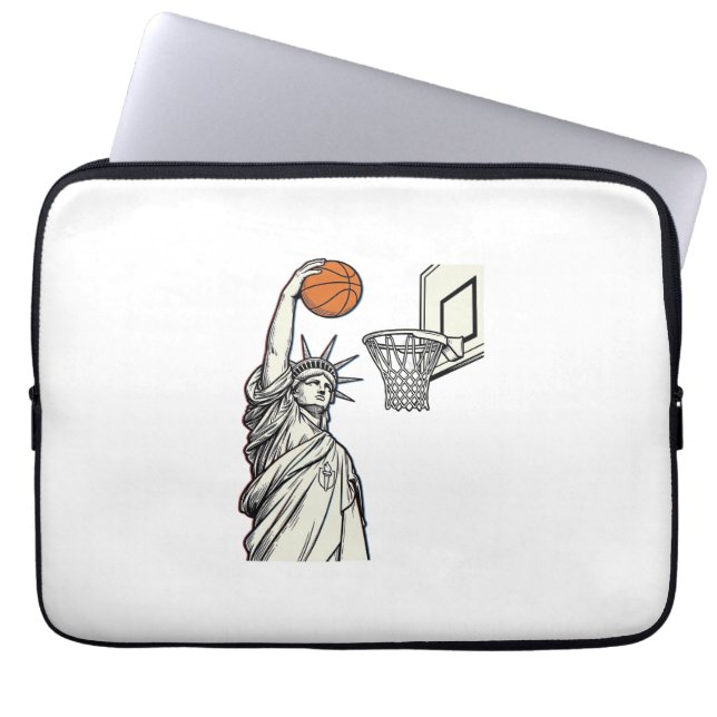 Capa Para Notebook Liberty Basquete Enterrada Desenho de Gravura Vint (Frente)