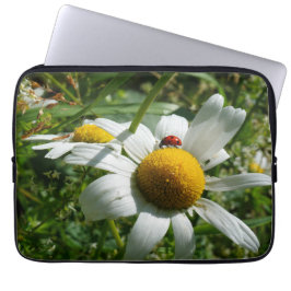 Capa Para Notebook Lieveheersbeestje op margriet in de natuur.