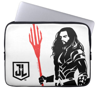 Capa Para Notebook Liga da Justiça Aquaman Pose Noir Pop Art