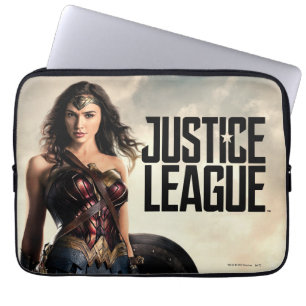 Capa Para Notebook Liga da Justiça Mulher Maravilha Em Battlefield
