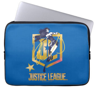 Capa Para Notebook Liga da Justiça Mulher Maravilha Logotipo JL Pop