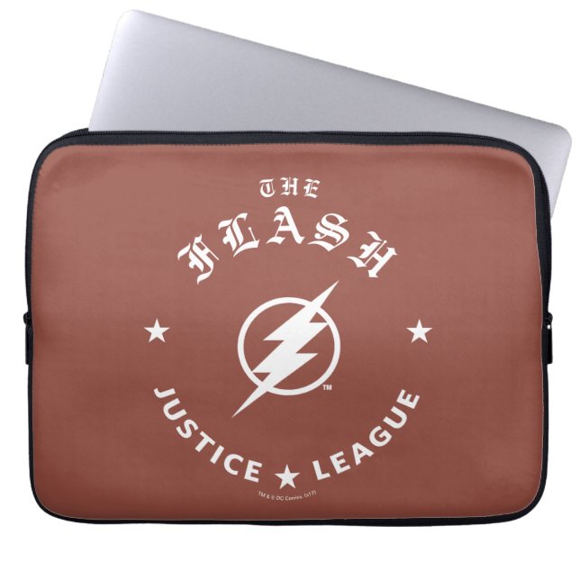 Capa Para Notebook Liga da Justiça | O Emblema De Relâmpago Retroativ (Frente)