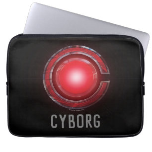 Capa Para Notebook Liga da Justiça Símbolo Cyborg brilhante