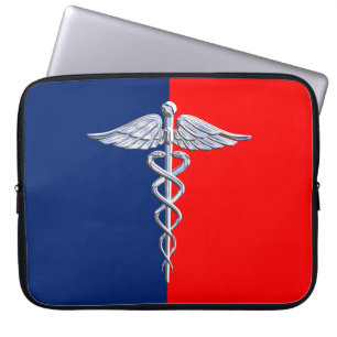Capa Para Notebook Liga médica do símbolo do Caduceus à moda
