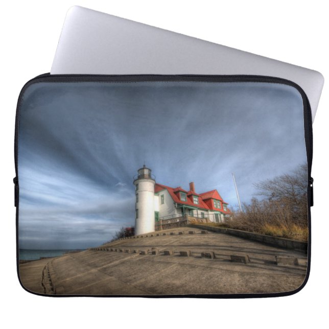 Capa Para Notebook Lighthouses | Point Betsie Lake Michigan (Frente)