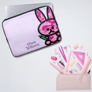 Capa Para Notebook Lilac Cute Camouflage Coelho Coelho Nome Personali