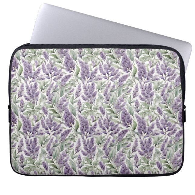 Capa Para Notebook Lilac e Sage - desacoplamento floral (Frente)