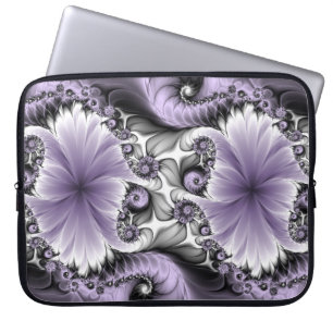 Capa Para Notebook Lilac Illusion Abstrato Floral Fractal Art Fantasy
