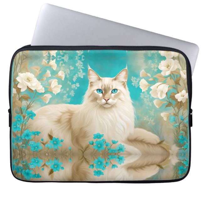 Capa Para Notebook Lilac Lynx Point Retrato Siamês (Frente)