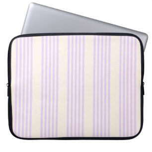 Capa Para Notebook Lilac púrpura e bege 5 listras