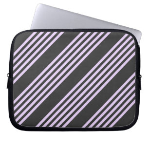 Capa Para Notebook Lilac púrpura e carvão cinco listras
