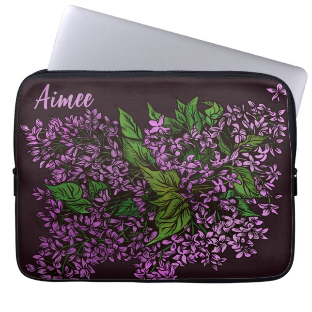 Capa Para Notebook Lilacs Floral (Frente)