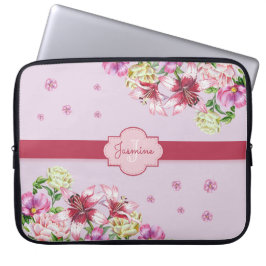 Capa Para Notebook Lily & Peony Floral Purple