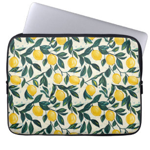 Capa Para Notebook Limão Amarelo Brilhante Padrão