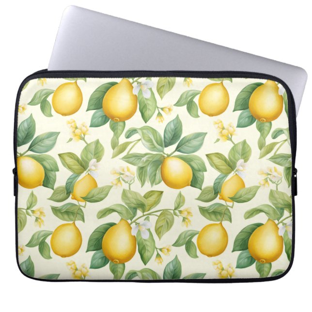 Capa Para Notebook Limão-Blossomo-do-Mediterrâneo Citrus (Frente)