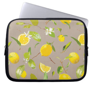Capa Para Notebook Limão de Aquarela e Folhas 11