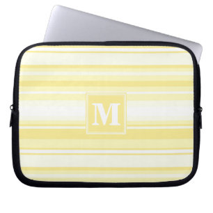 Capa Para Notebook Limão do monograma - listras amarelas