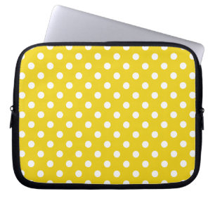 Capa Para Notebook Limão - teste padrão de bolinhas amarelo